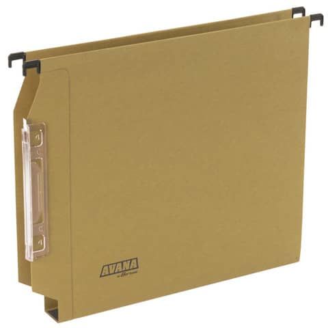 Cartelle sospese laterali per armadi AVANA 33 cm fondo a U 3 cm avana Conf. 50 pezzi - 064 F Beta 3 -B1