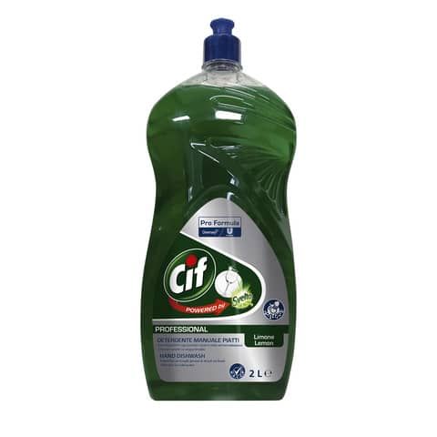 Detergente per stoviglie Cif Limone Professionale - verde - flacone 2 litri - 101104955