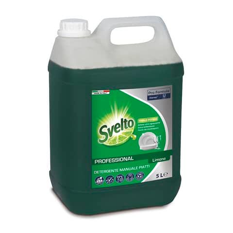 Detergente per stoviglie Svelto Pi Limone Professionale - verde - tanica 5 litri - 7522663