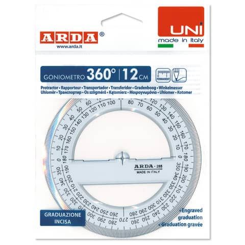 Goniometro ARDA Linea Uni plastica termoresistente fum ottico trasparente 360 12 cm - 285SS