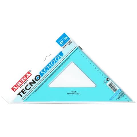 Squadra ARDA Linea Tecnoschool polistirolo termoresistente azzurro trasparente 45 cm 35 - 40135SS