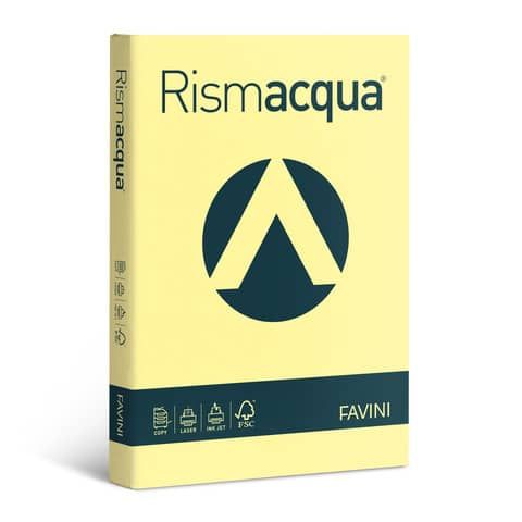 Carta colorata Favini Rismacqua colori tenui 140 g/m A3 giallo chiaro 07 - Risma da 200 fogli - A652213