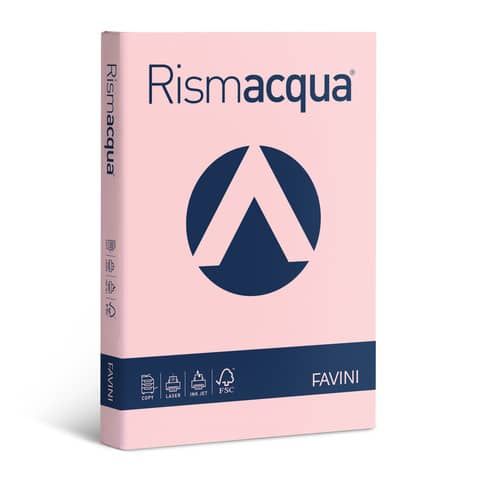 Carta colorata Favini Rismacqua colori tenui 140 g/m A3 rosa 10 - Risma da 200 fogli - A65S213