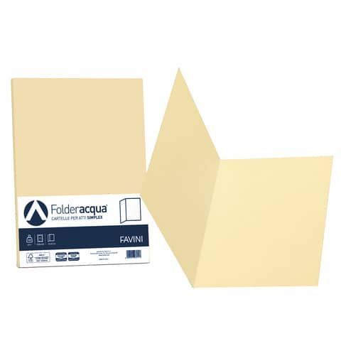 Cartellina semplice FAVINI FOLDER S cartoncino Simplex Luce&amp;Acqua 200 g/m 25x34cm camoscio 02  conf.50 - A50R664