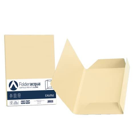 Cartellina 3 lembi Favini FOLDER 3L Luce&amp;Acqua 200 g/m 24,5x34,5cm camoscio 02 conf.25 - A50R434
