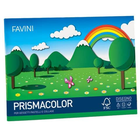 Album da disegno FAVINI PRISMACOLOR in cartoncino monoruvido 5 colori assortiti 128 g/m 24x33cm - A12X244