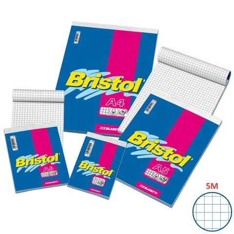 Blocco punto metalico Blasetti BRISTOL 60 ff quadretti 5M A6 10X15cm 1026