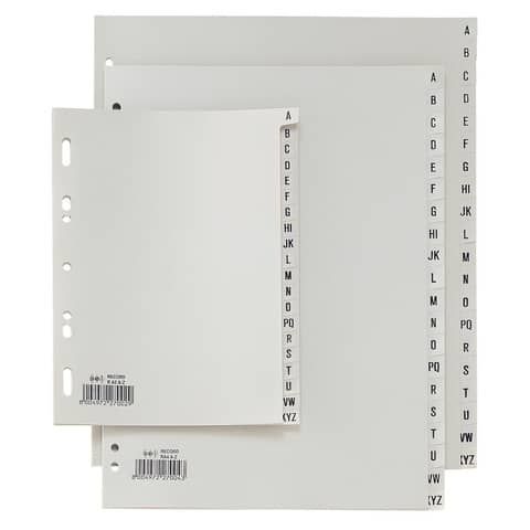 Separatori alfabetici in PP Sei Rota Record R A-Z grigio A4 581401