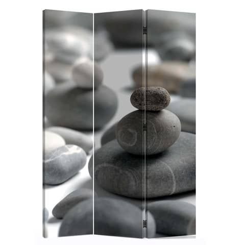 Paravento a 3 ante Serena Group in legno e carta di riso fantasia Coffee 120x180 cm - NY-1069-3