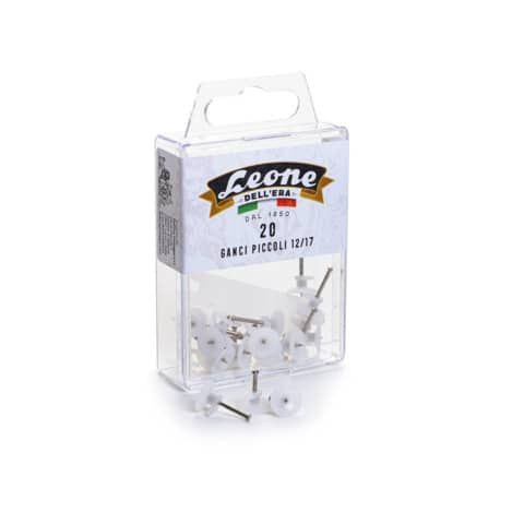 Ganci Blitz Leone con spilli a punta molata 12/16 mm bianco scatola da 20 pz. - APGB