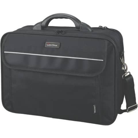 Borsa portacomputer Lightpak ARCO in poliestere 40,5x33x16 cm fino a 15&#39;&#39; nero 46010