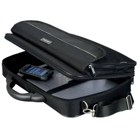Borsa portacomputer Lightpak ELITE in poliestere nero L 42x10,5x33 cm fino a 17'' nero - 46111