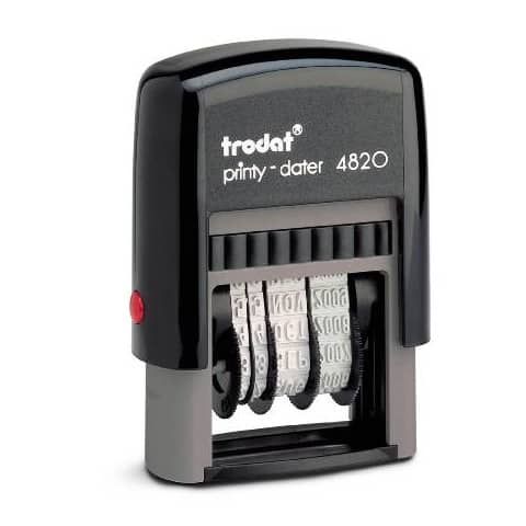 Datario autoinchiostrante TRODAT PRINTY 4820 in plastica 4 mm nero - 211865