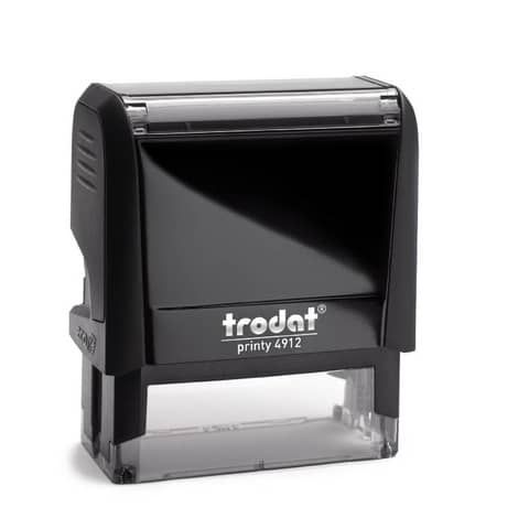 Timbro autoinchiostrante personalizzabile a 5 righe TRODAT PRINTY 4912 in plastica 47x18 mm nero - 43071