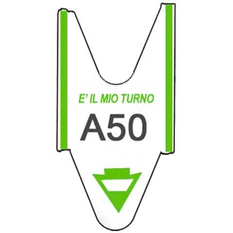 Rotolo tagliandi per eliminacode Printex 2000 tagliandi f.to lettera + 2 cifre verde - Conf. 5 pezzi - TR/ROLL/VER