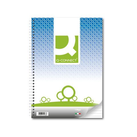 Quaderno spiralato Q-Connect A4 - 80 ff 70 g/m - rigatura 1R - KF01983