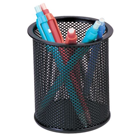 Portapenne in metallo Q-Connect h 10 cm /   9 cm nero KF00864