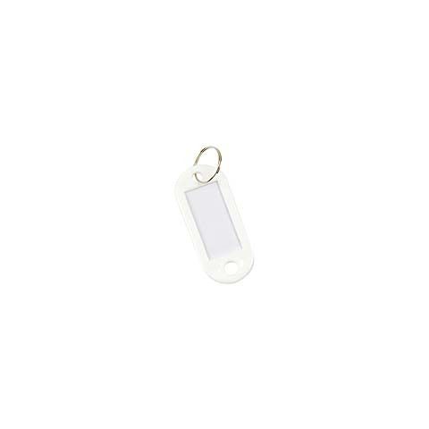 Targhetta portachiavi Q-Connect standard in plastica 5x2,2 cm bianco Confezione da 10 pezzi - KF10874