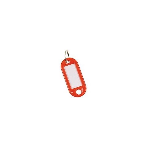 Targhetta portachiavi Q-Connect standard in plastica 5x2,2 cm rosso Confezione da 10 pezzi - KF10870