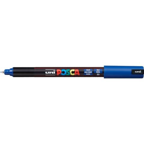 Marcatore a tempera POSCA Uni-Ball punta tonda 0,7 mm blu scuro M PC1MR B