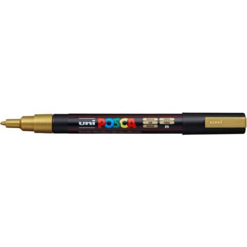 Marcatore a tempera POSCA Uni-Ball punta tonda 0,9-1,3 mm oro M PC3M ORO