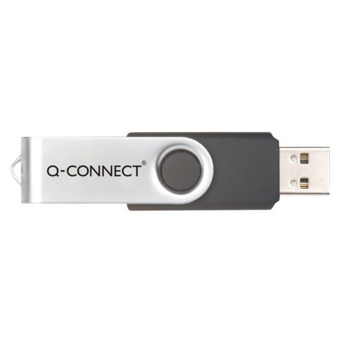 Chiavetta USB in blister Q-Connect High Speed 2.0 nero 4 GB con cappuccio di protezione KF41511