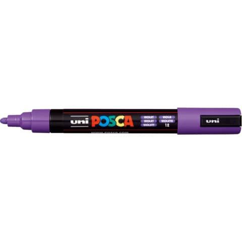 Marcatore a tempera POSCA Uni-Ball punta tonda 1,8-2,5 mm viola M PC5M VI