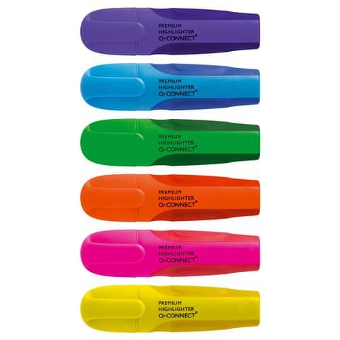 Evidenziatore Q-Connect 2-5 mm  astuccio da 6 colori - KF16042
