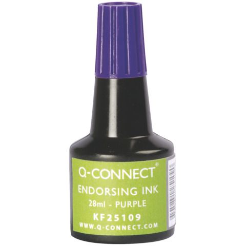 Inchiostro per timbri Q-Connect senza olio 28 ml viola KF25109