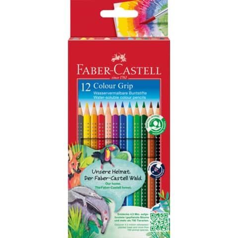 Matite colorate Faber-Castell Colour Gripassortiti astuccio da 12 - 112469