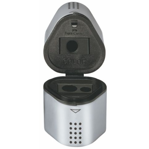 Temperamatite a 3 fori Faber-Castell Grip 2001 argento 183800