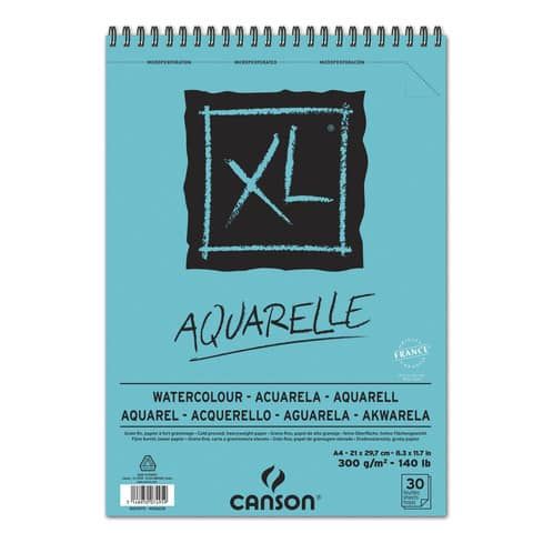 Album spiralato CANSON XL Watercolour bianco 300 g/m 30 fogli A4 C400039170