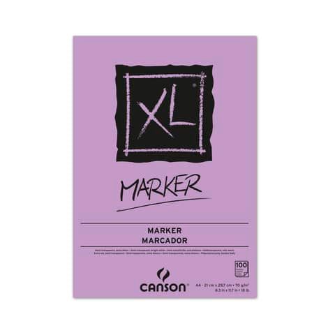 Blocco collato lato corto CANSON XL Marker bianco 70 g/m 100 fogli A4 C200297236