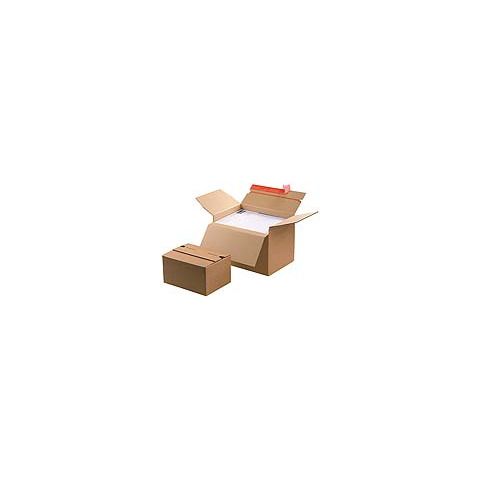 Scatola automontante altezza variabile ColomPac in cartone f.to 23,8x17x6-13 cm avana - CP141.101