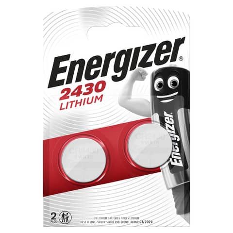 Batterie al litio a bottone Energizer Lithium BP2 - CR2430 conf. da 2 - E300830303