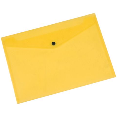 Portadocumenti con bottone Q-Connect A4 ppl giallo KF03595