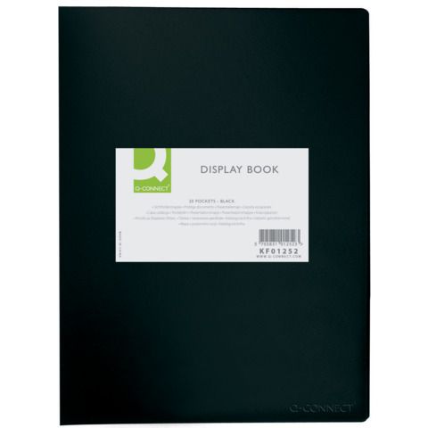 Portalistini opaco Q-Connect A4 20 buste nero KF01252
