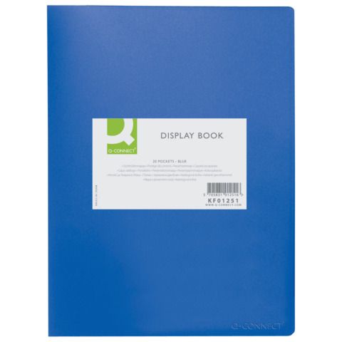 Portalistini opaco Q-Connect A4 20 buste blu KF01251