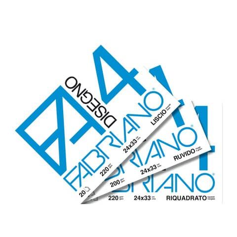 Album da disegno Fabriano F4 220 g/m 24x33 cm 20 ff. lisci riquadrati 05201597