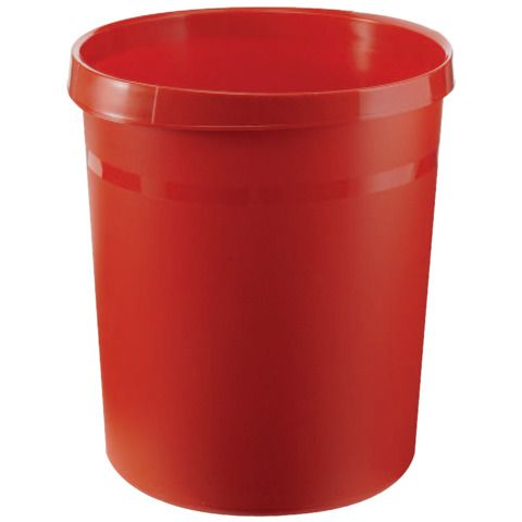 Cestino gettacarte GRIP 18L HAN in polipropilene con 2 impugnature rosso 18190-17