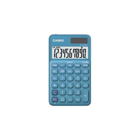 Calcolatrice tascabile CASIO 10 cifre - solare e batteria Blu - SL-310UC-BU-W-EC