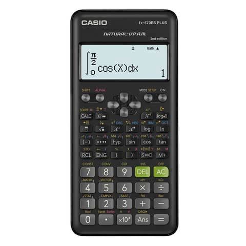 Calcolatrice scientifica Casio FX-570ES PLUS con 417 funzioni. Ammessa alla Maturit - FX-570ESPLUS-2WETV