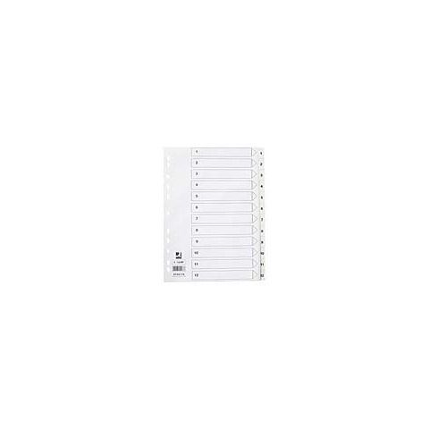 Divisore numerico Q-Connect bianco 22,5x29,7 cm ppl 1-12 KF00178