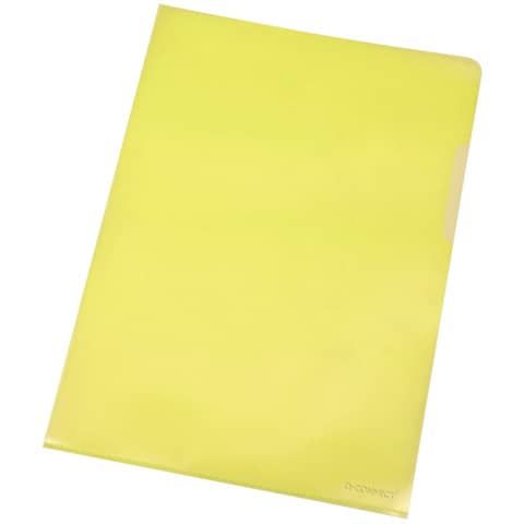 Cartellina a L Q-Connect ppl A4 giallo conf. da 100 - KF00308