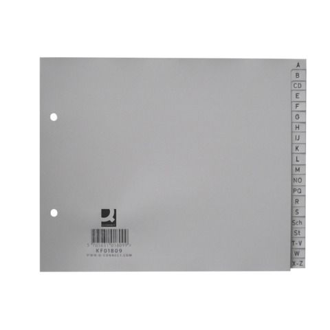 Divisori alfabetici Q-Connect A-Z met altezza 22,5x18 cm 20 pagine KF01809