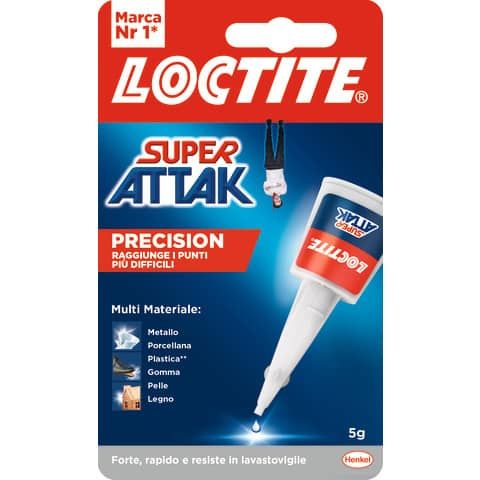 Colla Loctite Super Attak Precision 5 g. trasparente 2632228