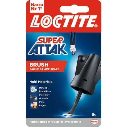 Colla Loctite Super Attak Brush 5 g con pennello trasparente 2632157