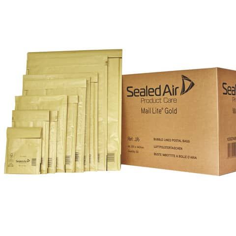 Buste imbottite Mail Lite Gold G 24x33 cm Avana conf. 50 pezzi - 103027406