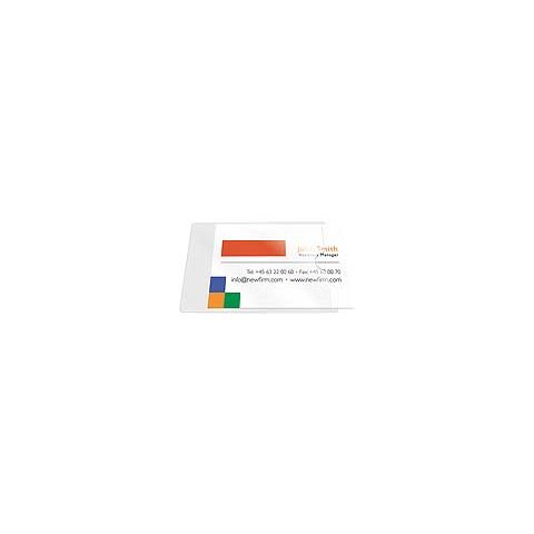 Tasche adesive portabiglietti Q-Connect ppl 60x95 mm trasparente apertura lato corto  conf. da 10 - KF27038