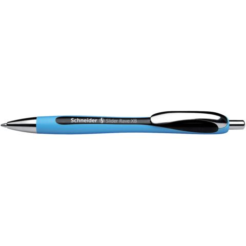 Penna a sfera a scatto Schneider Slider Rave ricaricabile tratto XB nero P132501